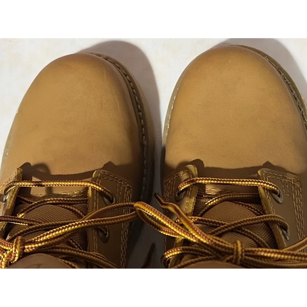 Dexter Mens Work Boots Tan Steel Safety Toe Oil Resistant Skid Resistant Size 6
